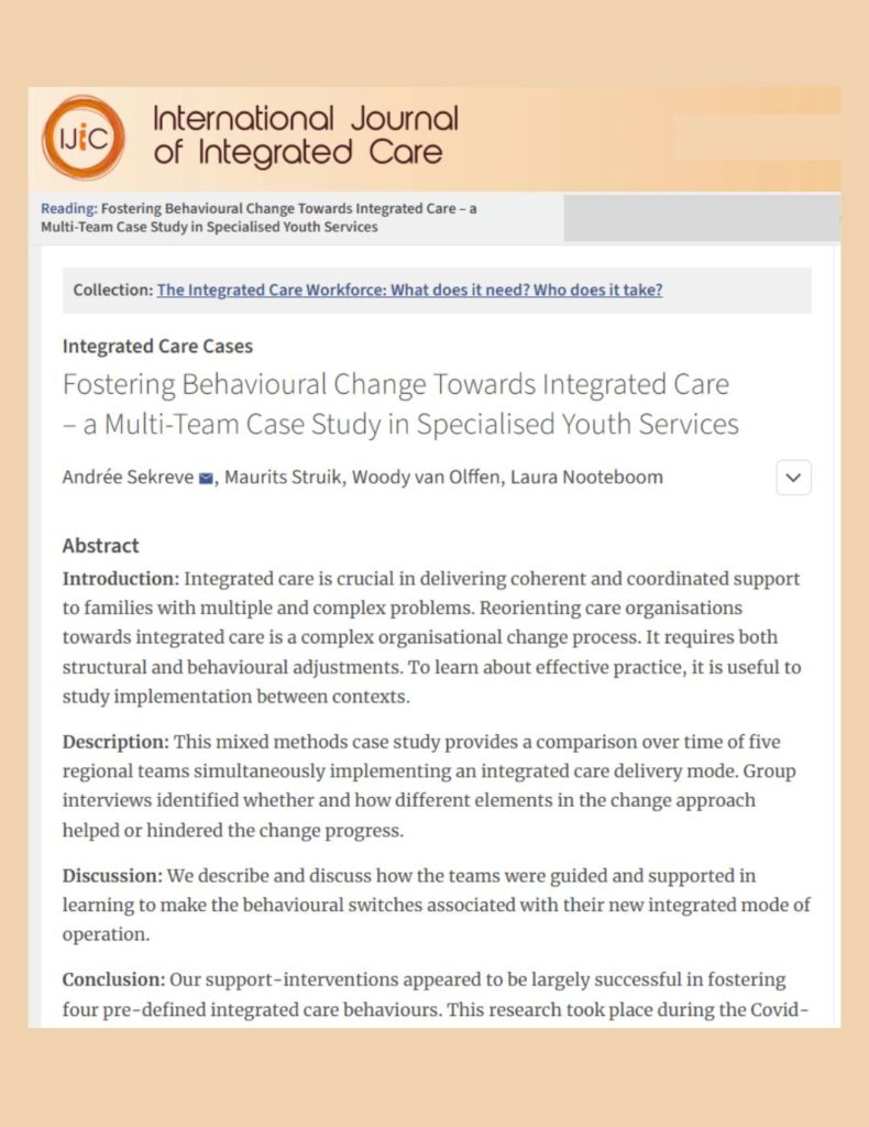 Case study over de implementatie van integrale jeugdhulp…